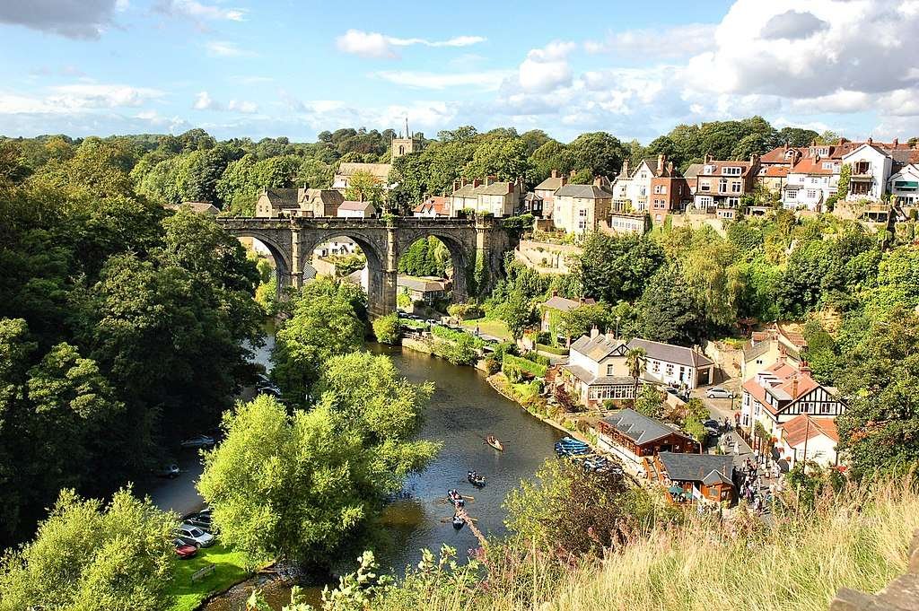 Knaresborough, a charming town situated on the River Nidd.
